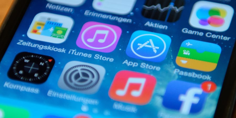 L’App Store sur un iPhone